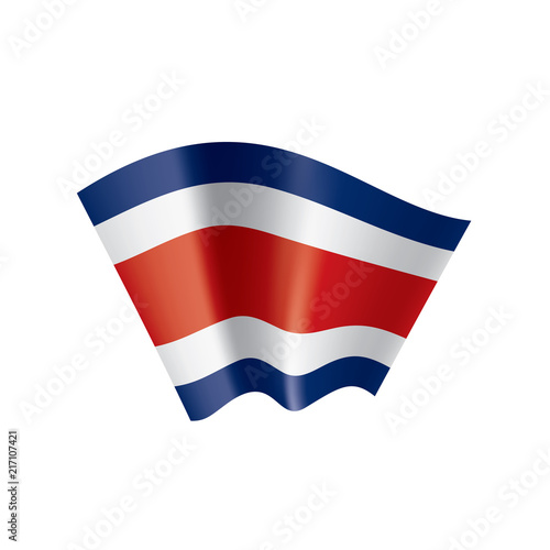 Costa Rica flag, vector illustration on a white background Free Download Costa Rica flag, vector illustration on a white background - GFXLoad