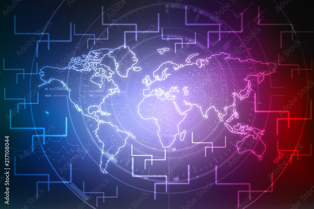 2d illustration world map abstract background 2d illustration world map abstract background
