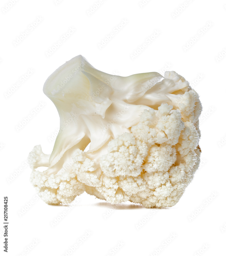 Cauliflower. Piece isolated on white.