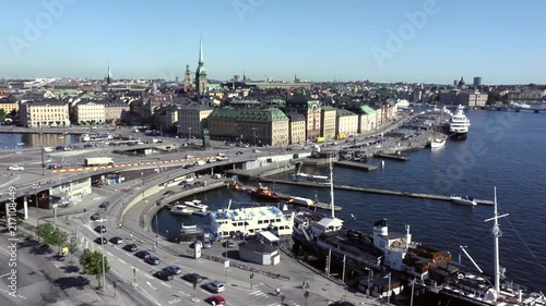 Stockholm's Busy And Scenic Saltsjon Waterway Full Of Ferries And Ships photo