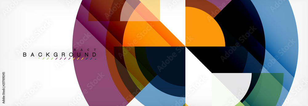 Obraz premium Vector circular geometric abstract background