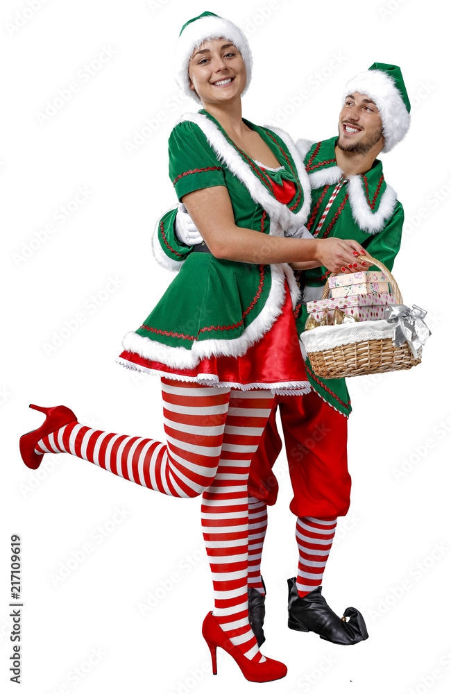 Christmas time and elf on white Christmas time and elf on white