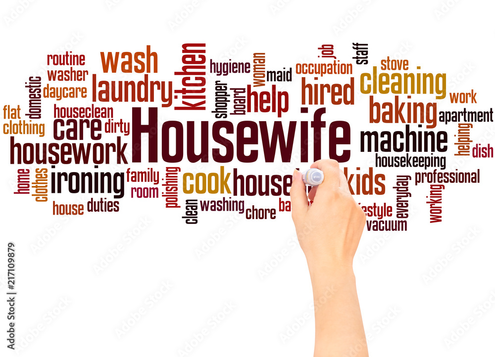 Housewife word cloud hand writing concept Housewife word cloud hand writing concept