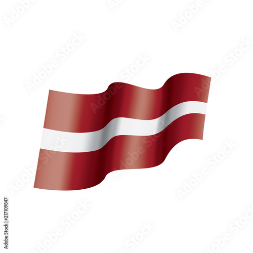 Latvia flag, vector illustration on a white background Free Download Latvia flag, vector illustration on a white background - GFXLoad