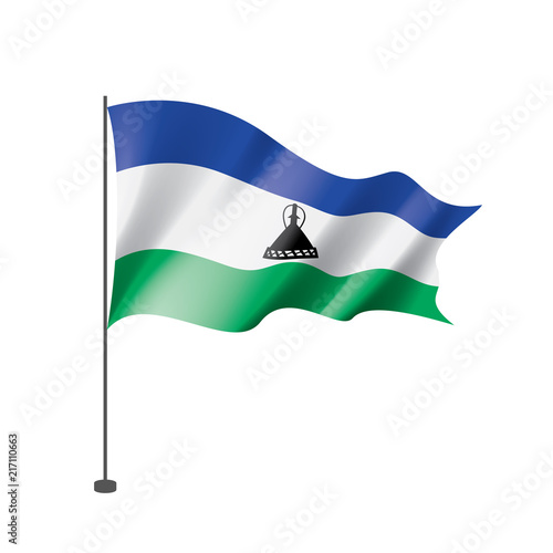Free Download Lesotho flag, vector illustration on a white background - GFXLoad