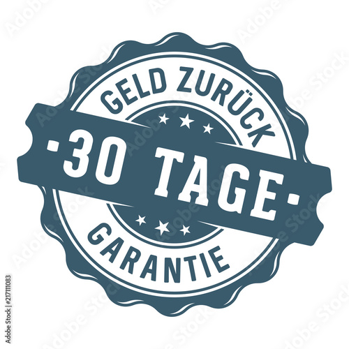 30 Tage Geld zurück Garantie Siegel/Stempel