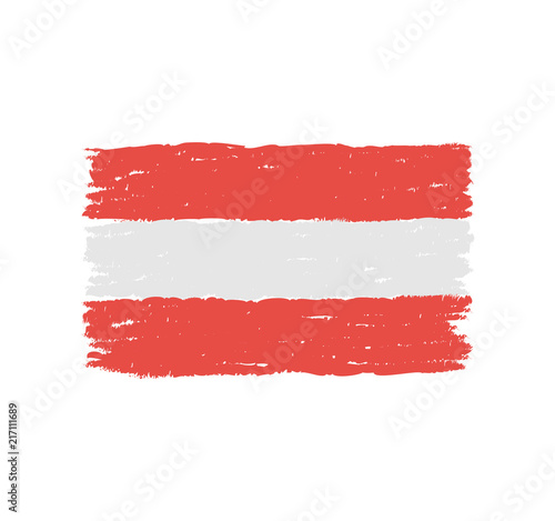 Austria Hand Drawn Flag