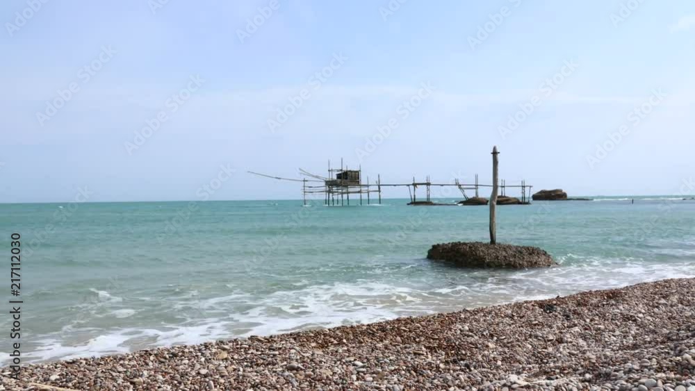 Trabucco an ancient method of fishing, Nature Reserve of Punta Aderci Trabucco an ancient method of fishing, Nature Reserve of Punta Aderci