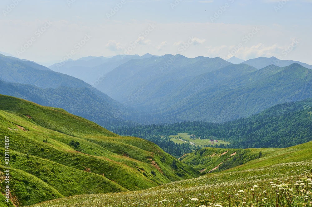 Fototapeta premium The Caucasus mountains in Russia