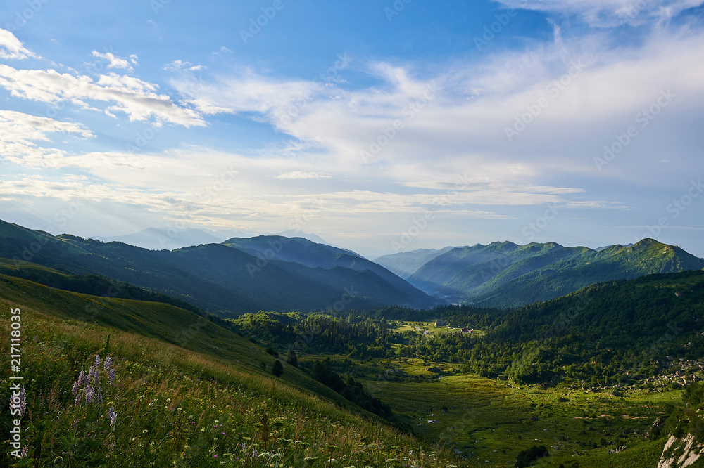 The Caucasus mountains in Russia