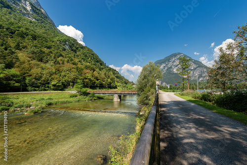 Bicycle Lane and River Brenta in Valsugana - Sugana Valley Italy