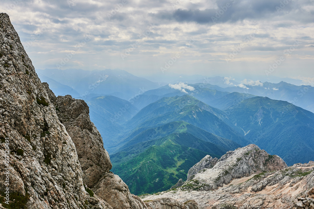 Fototapeta premium The Caucasus mountains in Russia
