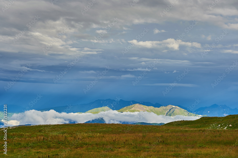 The Caucasus mountains in Russia