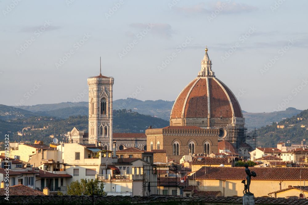 Autumn evening over the rooftops of Florence