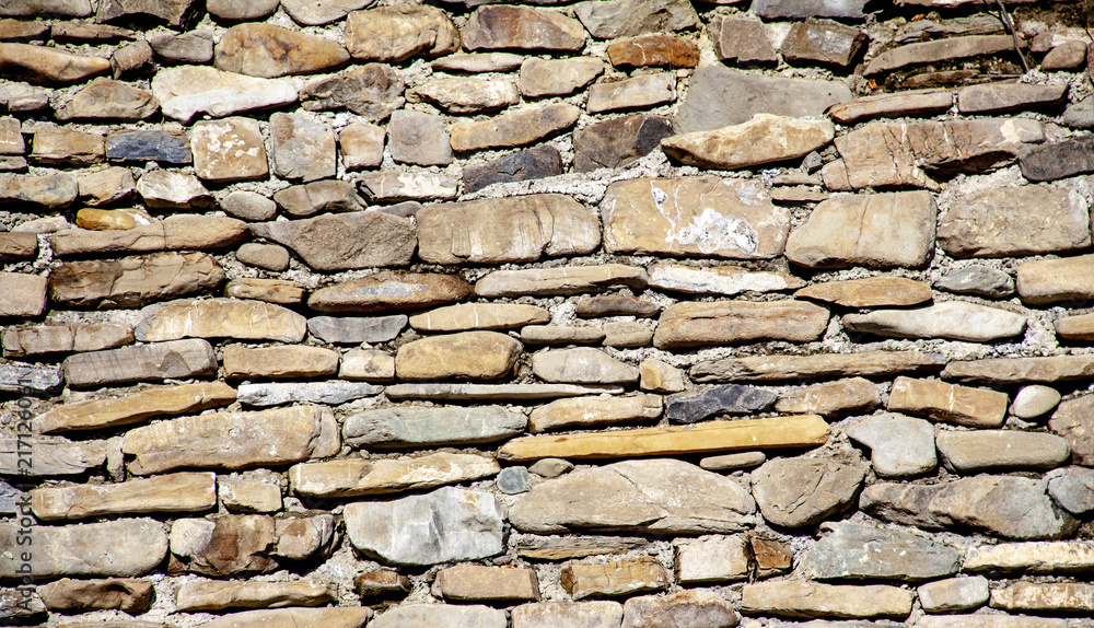 Texture of old rock wall for background.