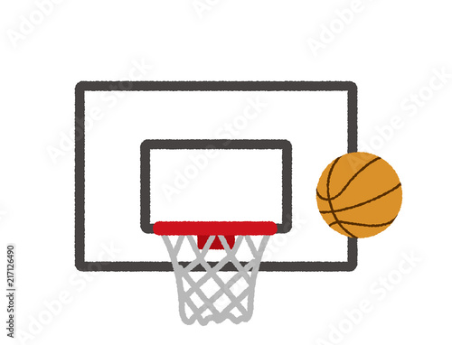 basketball hoop/basket illustration (rough touch)