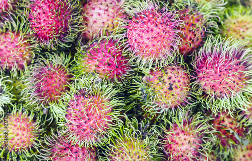 Exotic Thai Asian fruits on market