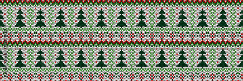 Knitted seamless color Christmas pattern