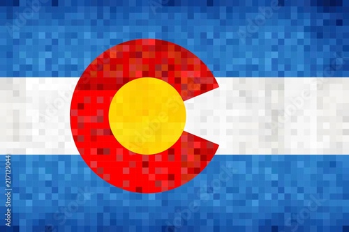 Abstract grunge mosaic flag of Colorado - illustration, 
The flag of the state of Colorado