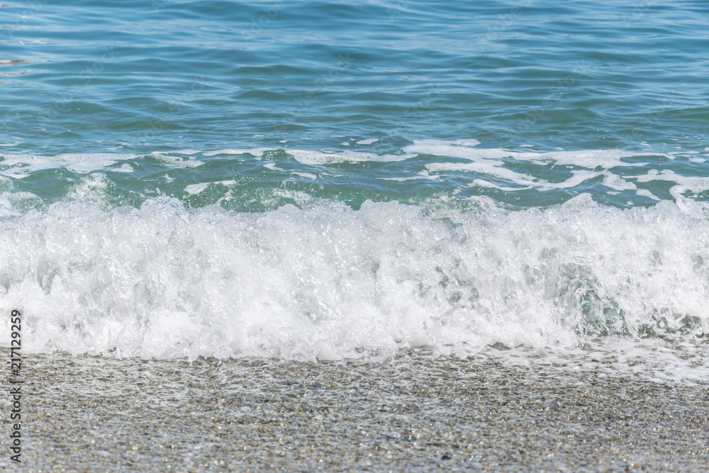 Fototapeta premium Sea waves on pebbles.