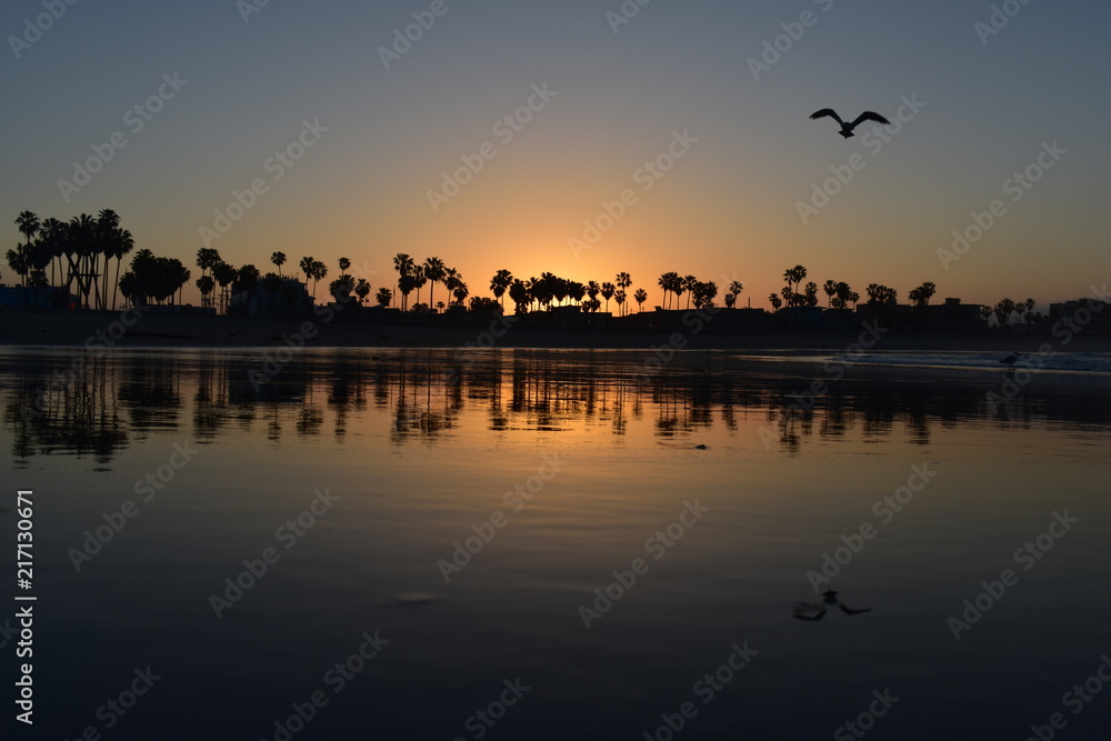 Naklejka premium Sunrise over Venice Beach