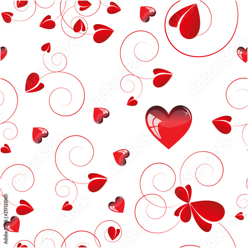 red love design ,white background
