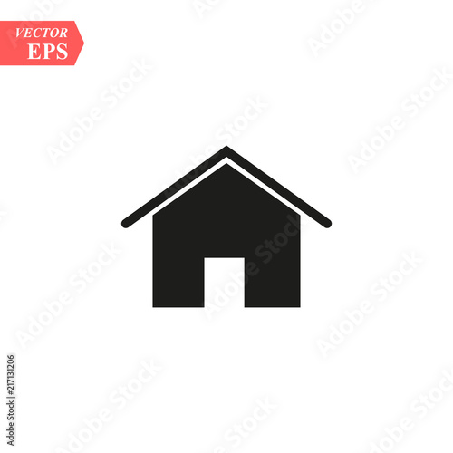 Home vector icon. House icon. Estate icon. Minimalist style.