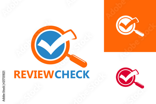 Review Check Logo Template Design Vector, Emblem, Design Concept, Creative Symbol, Icon