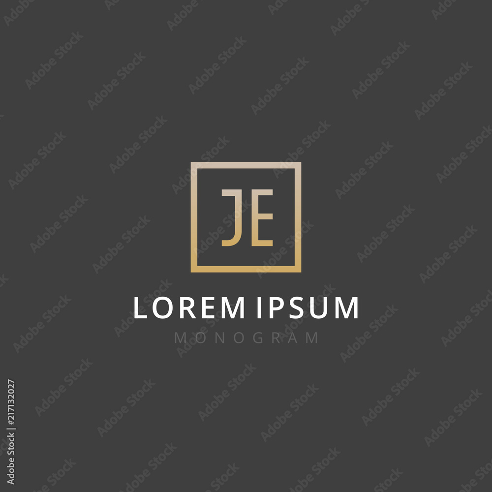 JE. Monogram of Two letters J & E . Luxury, simple, minimal and elegant JE logo design. Vector illustration template. JE. Monogram of Two letters J & E . Luxury, simple, minimal and elegant JE logo design. Vector illustration template.
