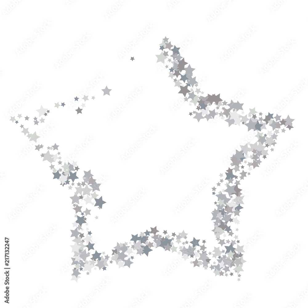 Silver star vector banner. Simple form. Template , card, vip, exclusive, certificate, gift luxury privilege voucher store present shopping Silver star vector banner. Simple form. Template , card, vip, exclusive, certificate, gift luxury privilege voucher store present shopping