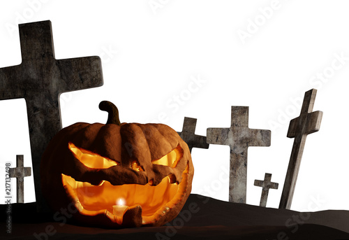 Halloween pumpkin graveyard...