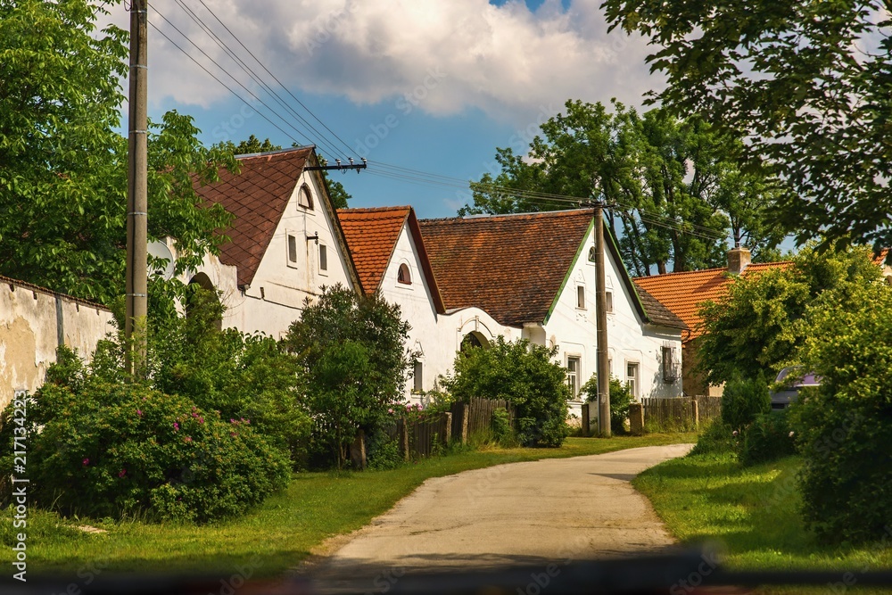 Picturesque old rural houses in village Blato.
