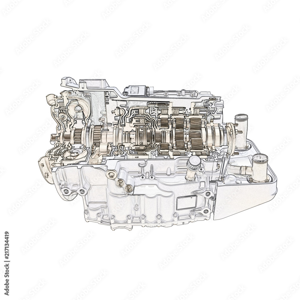 modern Automatic transmission car engine modern Automatic transmission car engine