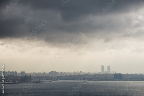 Skyscraper in Istanbul city after rain © Roman