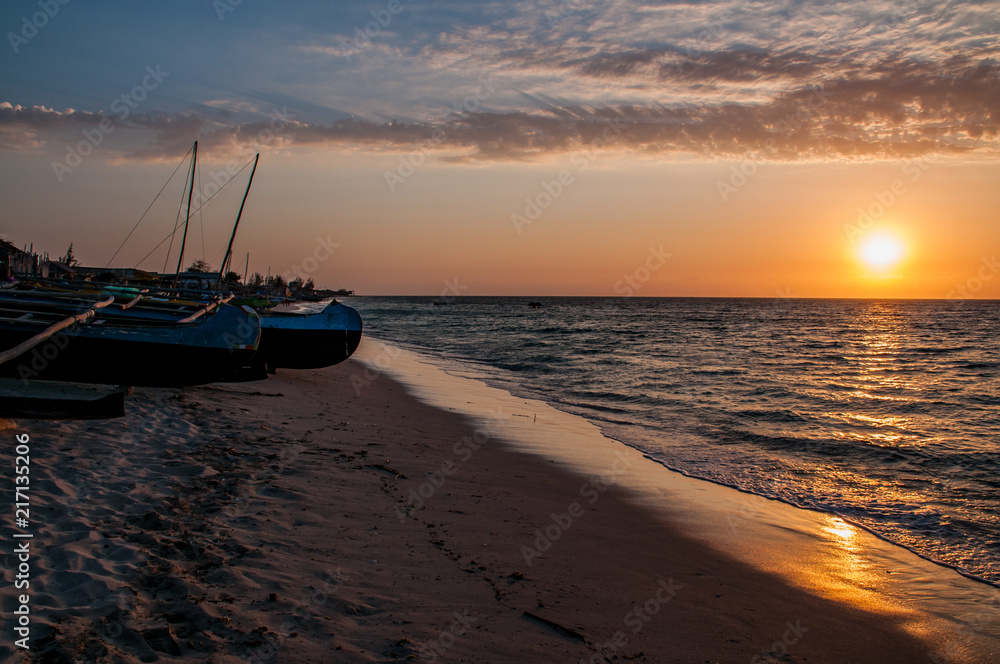 Beautiful sunset in Anakao on the west coast of Madagascar Beautiful sunset in Anakao on the west coast of Madagascar
