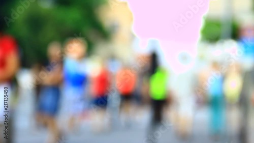 Wallpaper Mural Unknown, blurred people on the street. Torontodigital.ca