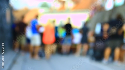 Wallpaper Mural Unknown, blurred people on the street. Torontodigital.ca