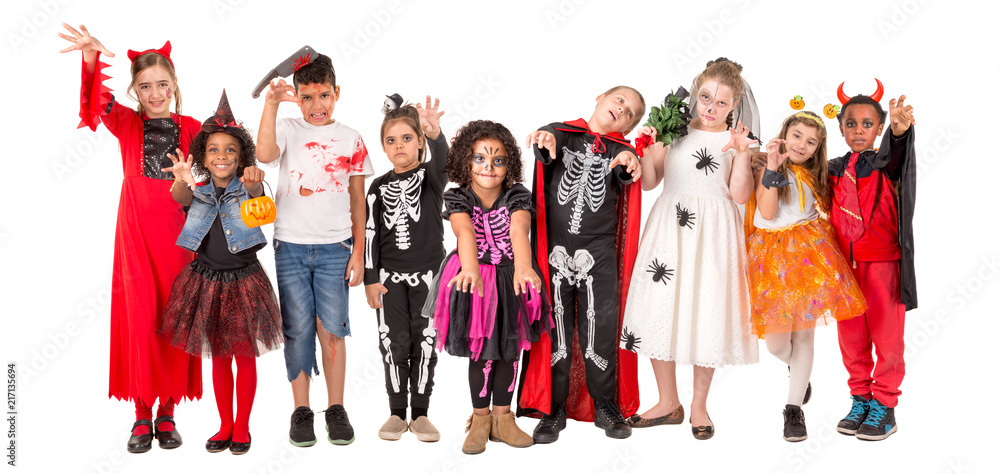 Fototapeta premium Happy kids in Halloween