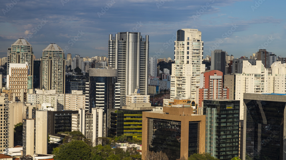 Amazing skyline of Sao Paulo - skyscrapers of Sao Paulo, Brazil South America 