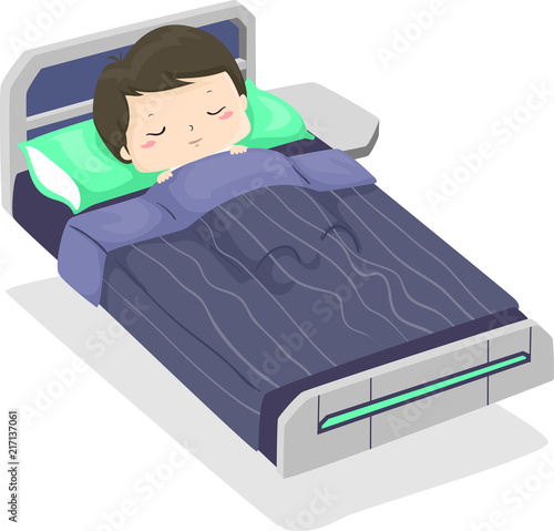 Kid Boy Floating Bed Futuri...