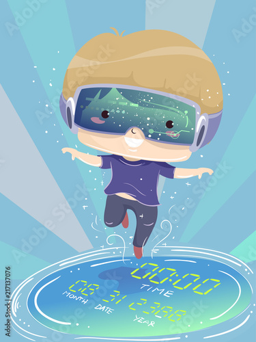 Kid Boy Future Time Illustr...