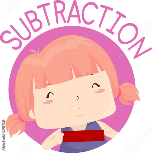 Kid Girl Hold Subtraction S...