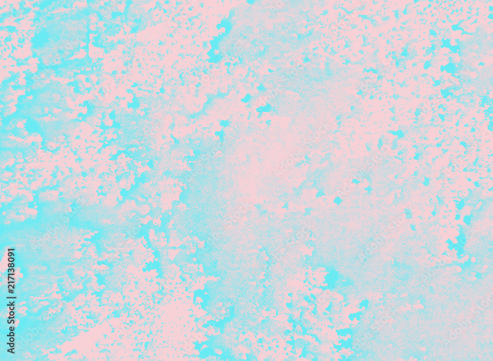 Fototapeta premium blue and pink hand painted brush grunge background texture