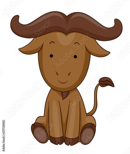 Buffalo Sit Illustration