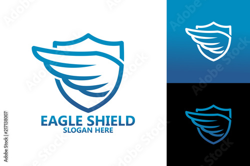 Eagle Shield Logo Template Design Vector, Emblem, Design Concept, Creative Symbol, Icon
