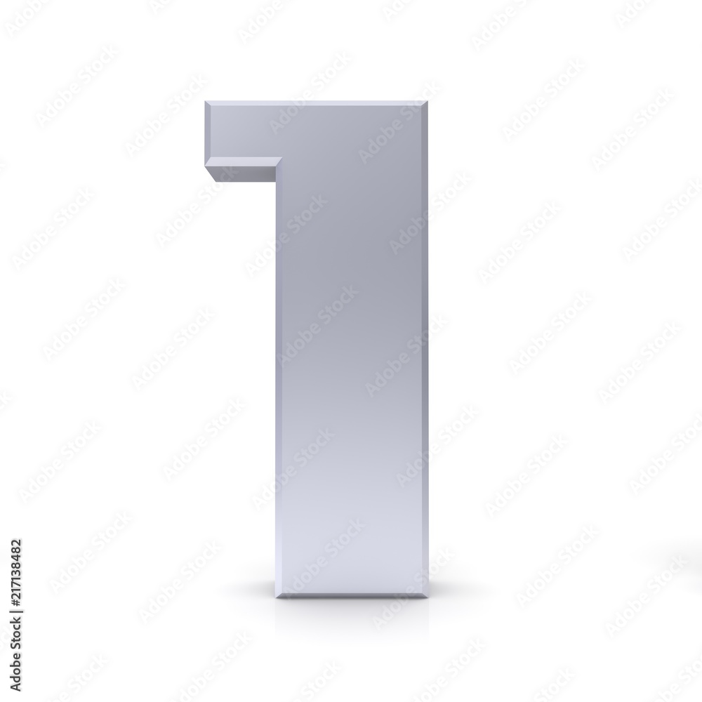 1 number one silver 3d isolated on white background 1 number one silver 3d isolated on white background