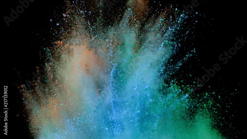 Wallpaper Mural Super slow motion of colored powder explosion isolated on black background. Filmed on high speed camera, 1000 fps. Torontodigital.ca