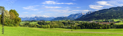 Ausblick auf das Allgäuer Alpenvorland bei Nesselwang