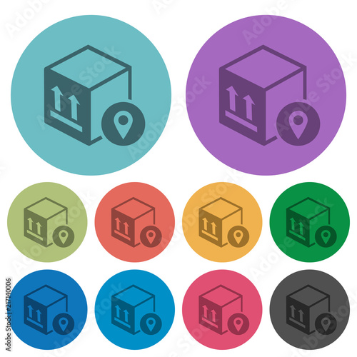 Package tracking color darker flat icons
