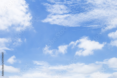 White cloud on blue sky, nature concept background, weather or season background